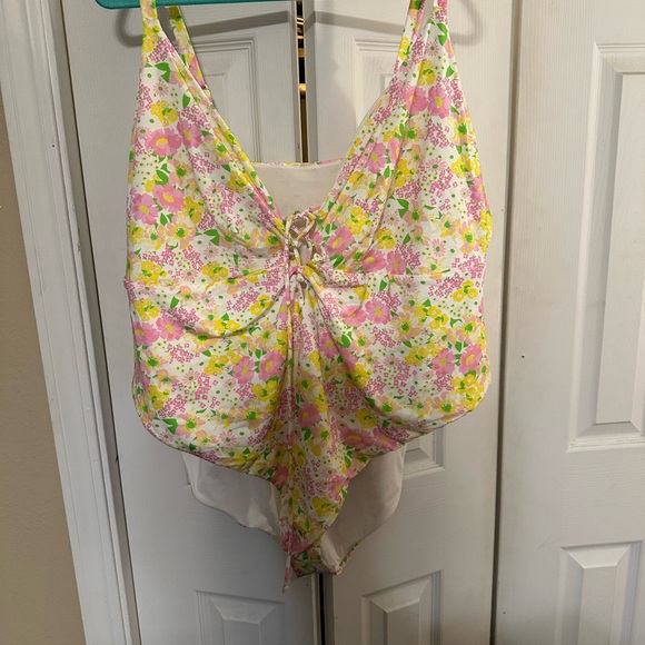 Floral Kids One Piece Swimsuit - Picture 3 of 3